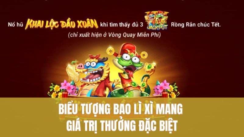 Tuyệt Chiêu Sắc Xuân Chợ Tết GO88 Tăng Vận May Lớn 3 Biểu tượng bao lì xì mang giá trị thưởng đặc biệt